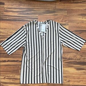 Zara Striped V-Neck Tunic/Cover-up